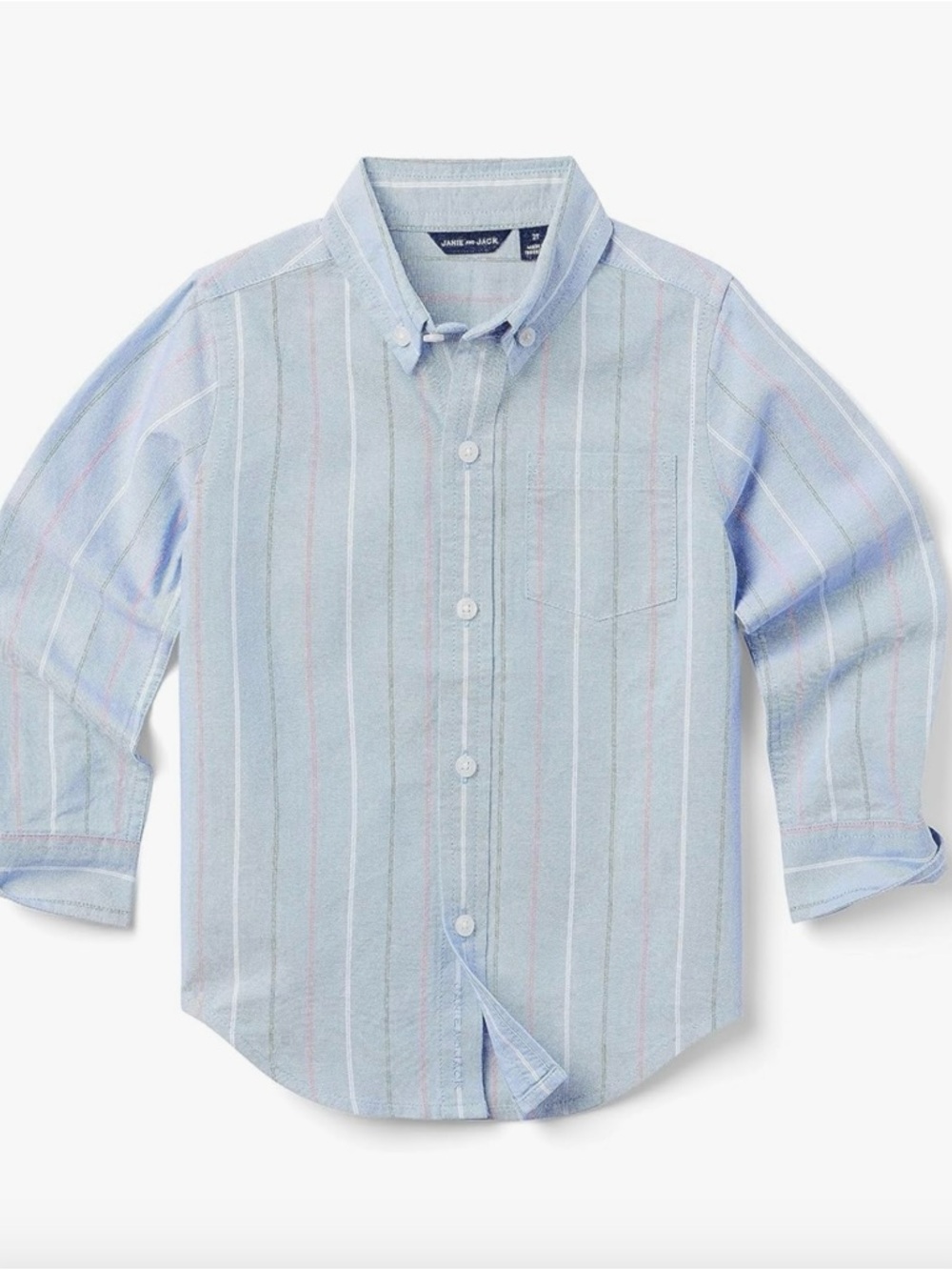 Janie and Jack Light Blue Striped Button-Down Shirt